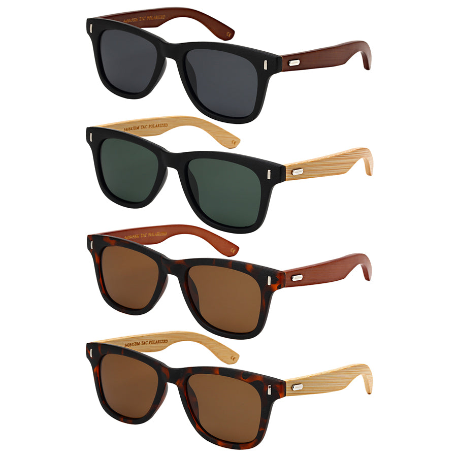 POLARIZED SOHO BAMBOO UNISEX SUNGLASSES BULK 540845BM-P