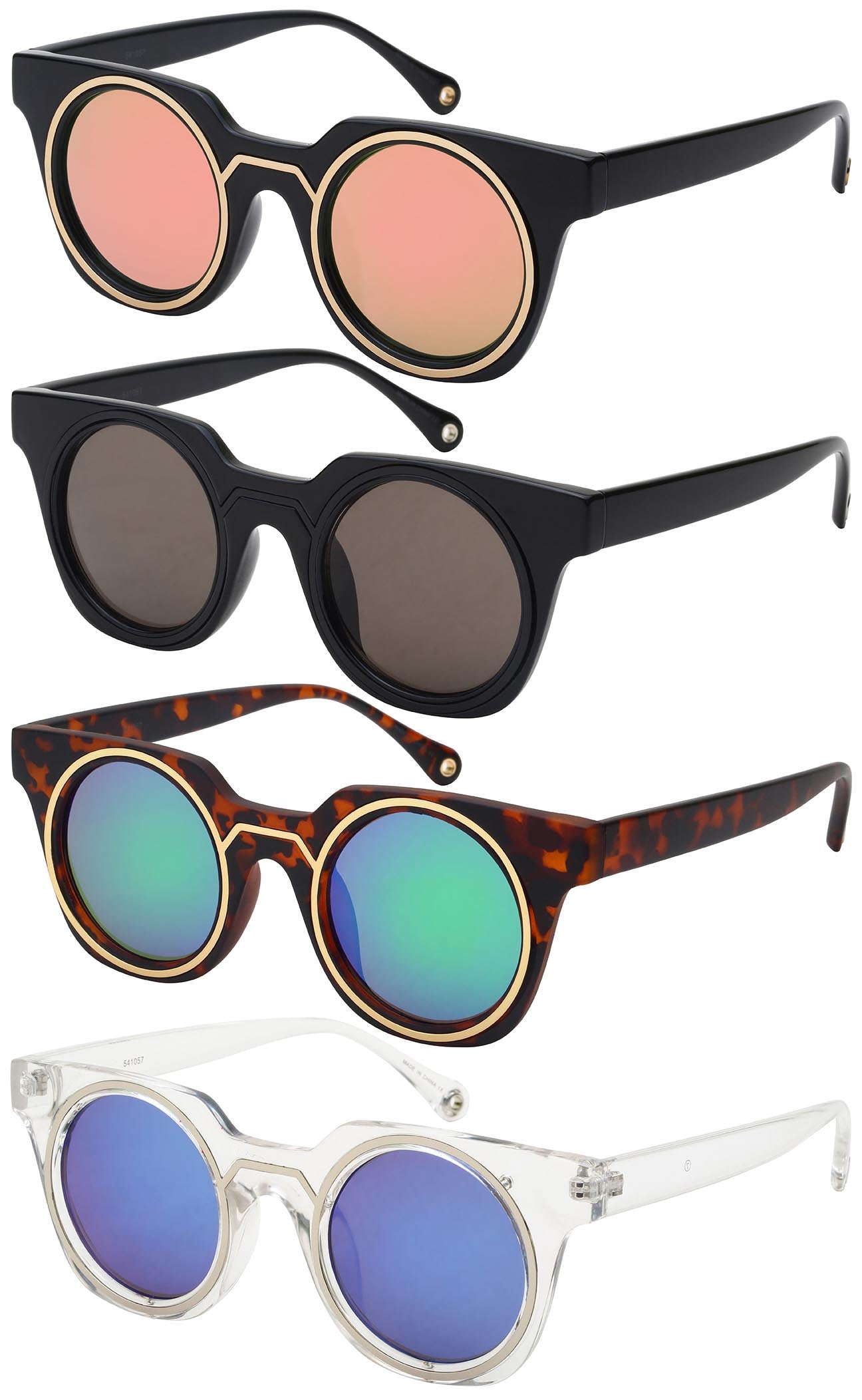GEOMETRIC STYLE BULK WHOLESALE SUNGLASSES 541057-REV