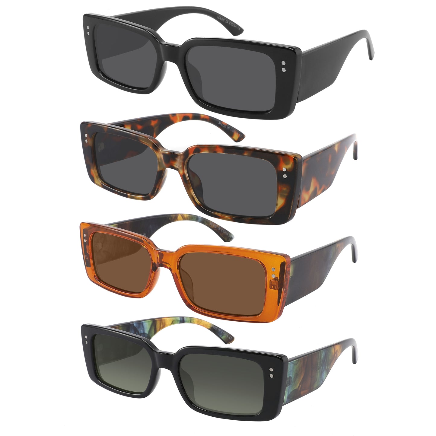 RETRO RECTANGULAR WOMEN SUNGLASSES WHOLESALE 541116-FLSD