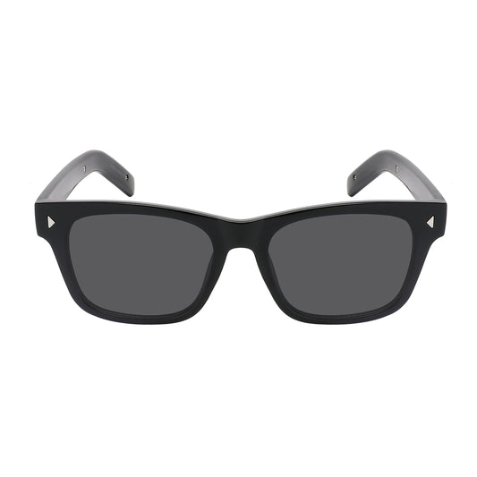 Timeless style with these classic retro sunglasses, featuring a sleek black frame, dark smoke polycarbonate lenses, and subtle metal diamond rivet accents.