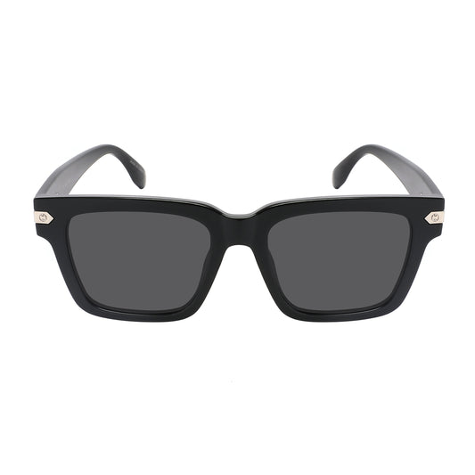 Beyond Classic Timeless unisex horned rim sunglasses blend iconic style with modern durability. 
Black glossy frame, and smoke polycarbonate lenses.