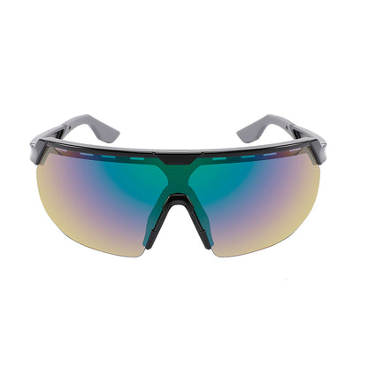 HALF FRAME SPORTS SHIELD UNISEX SUNGLASSES WHOLESALE 555709/REV