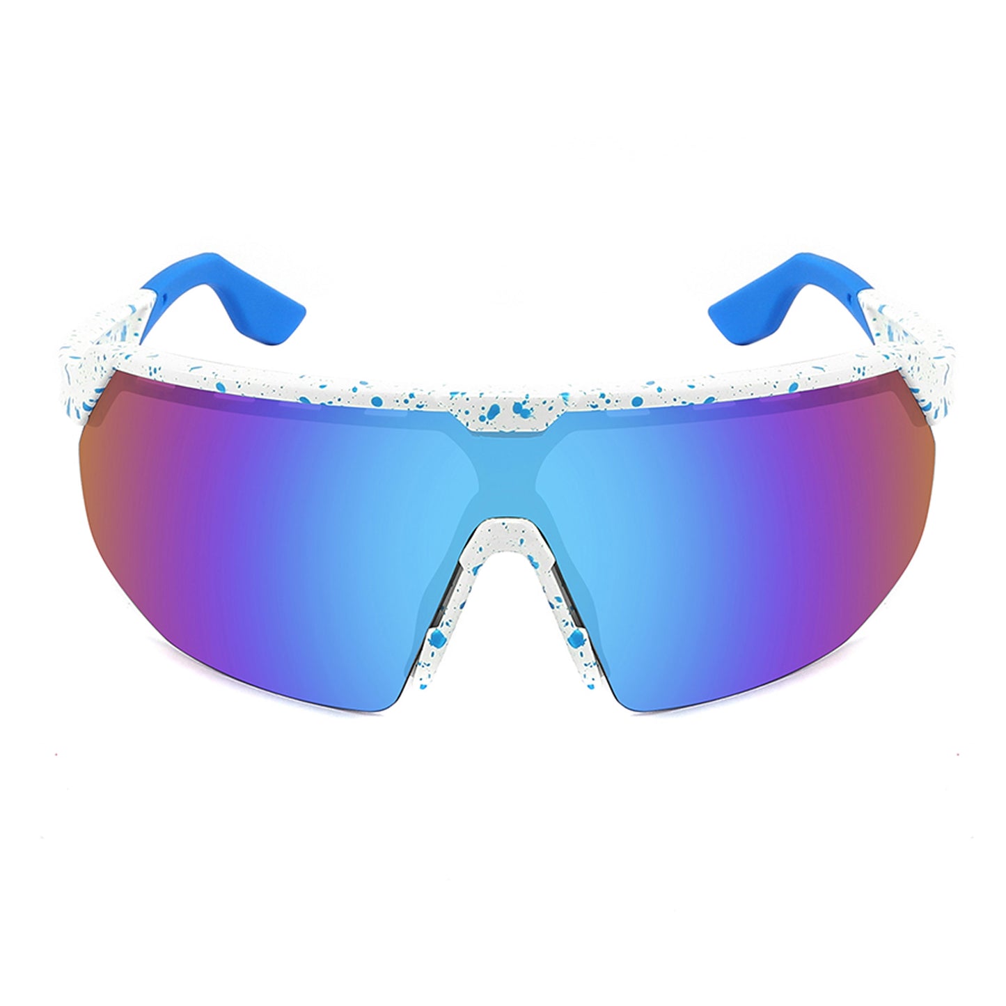 HALF FRAME SPORTS SHIELD UNISEX SUNGLASSES WHOLESALE 55709/REV