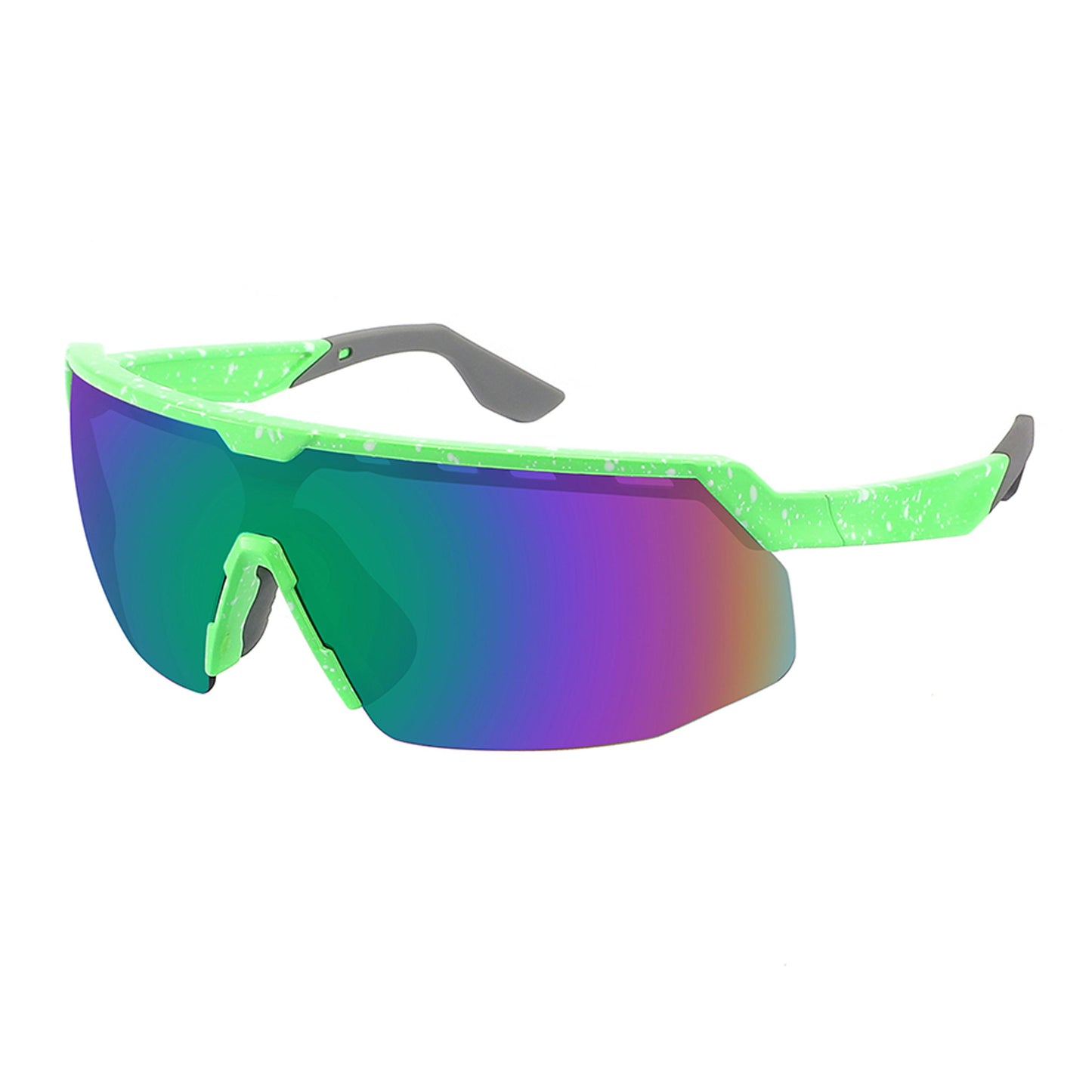 HALF FRAME SPORTS SHIELD UNISEX SUNGLASSES WHOLESALE 55709PD/REV