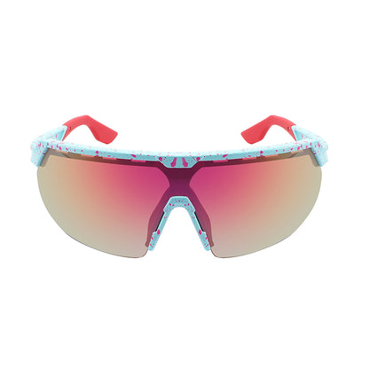 HALF FRAME SPORTS SHIELD UNISEX SUNGLASSES WHOLESALE 555709/REV