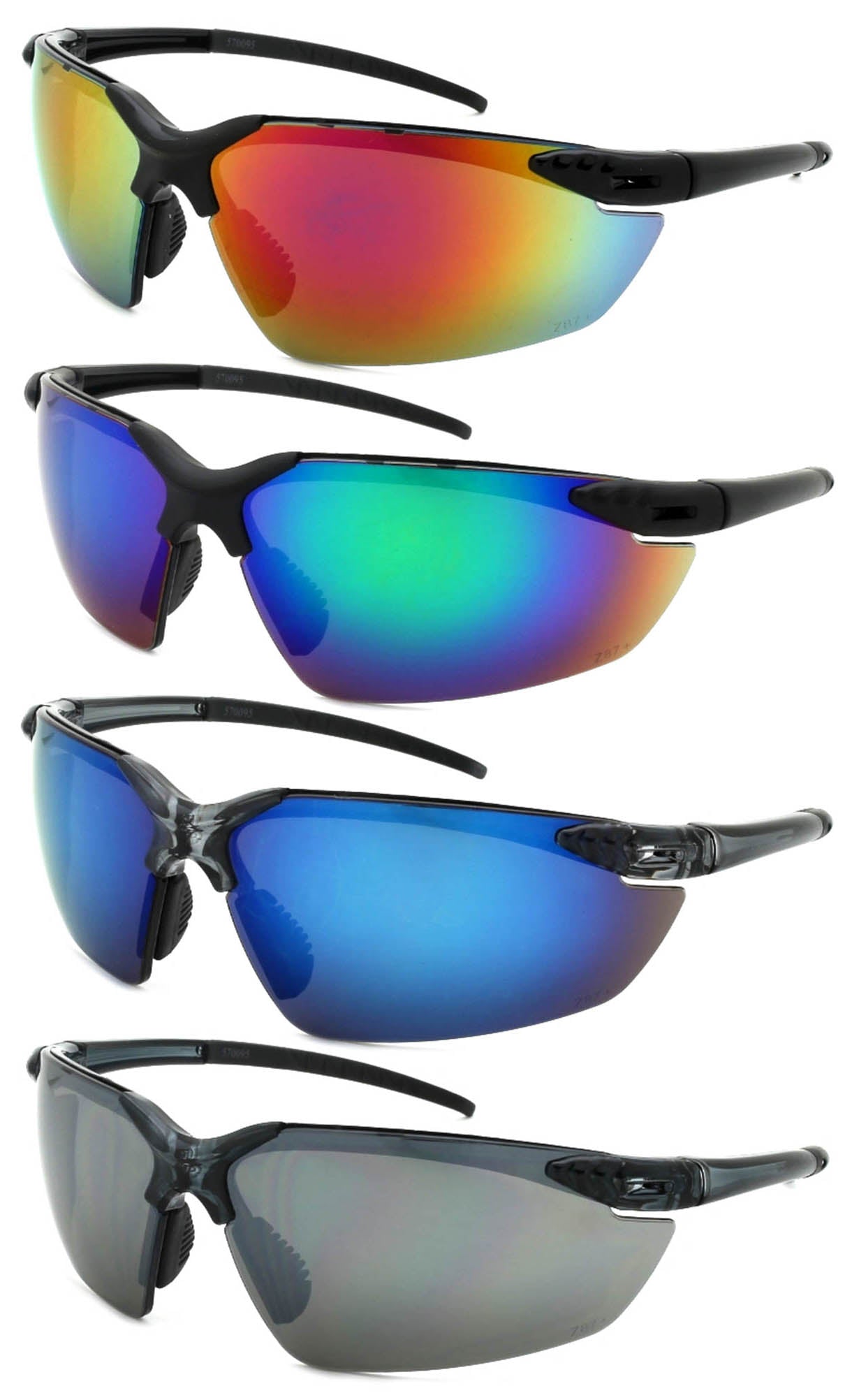 SAFETY Z87 SPORT BLADES WRAP UNISEX SUNGLASSES IN BULK 570095/REV