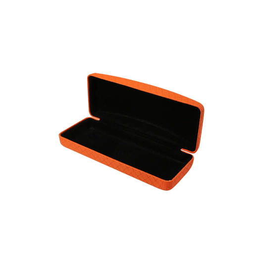 ORANGE WOVEN TEXTURED CLAMSHELL HARD CASE BULK WHOLESALE B82-19V-OR
